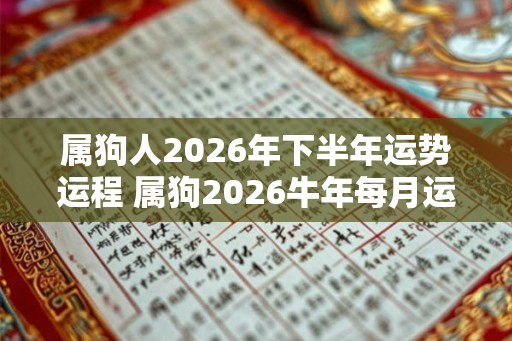 属狗人2026年下半年运势运程 属狗2026牛年每月运程详解