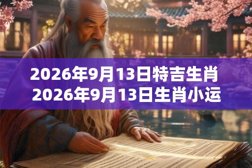 2026年9月13日特吉生肖 2026年9月13日生肖小运播报