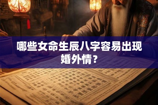 哪些女命生辰八字容易出现婚外情？
