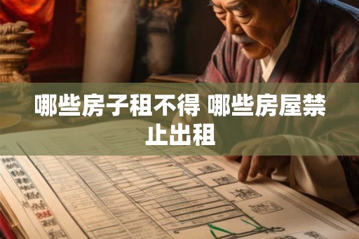 哪些房子租不得 哪些房屋禁止出租