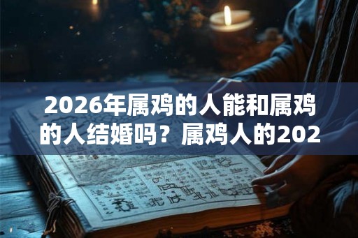 2026年属鸡的人能和属鸡的人结婚吗？属鸡人的2026年感情运势好吗？