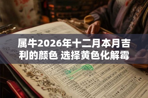 属牛2026年十二月本月吉利的颜色 选择黄色化解霉运