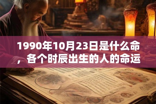 1990年10月23日是什么命，各个时辰出生的人的命运