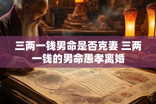 三两一钱男命是否克妻 三两一钱的男命愚孝离婚