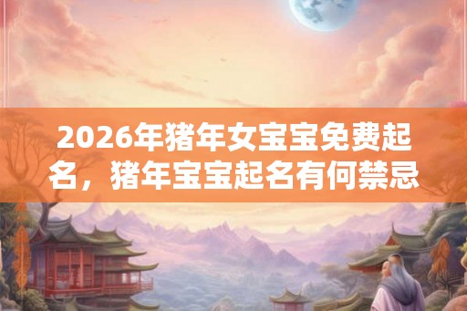 2026年猪年女宝宝免费起名，猪年宝宝起名有何禁忌？