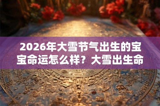 2026年大雪节气出生的宝宝命运怎么样？大雪出生命运解析