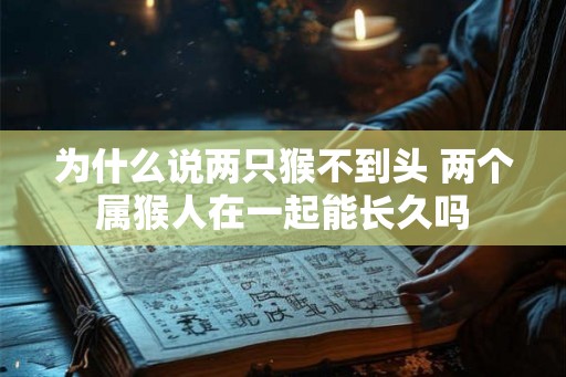 为什么说两只猴不到头 两个属猴人在一起能长久吗