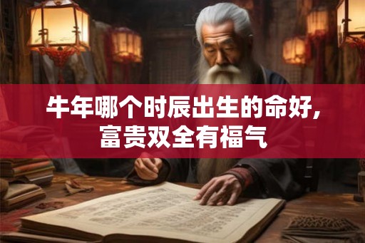 牛年哪个时辰出生的命好,富贵双全有福气