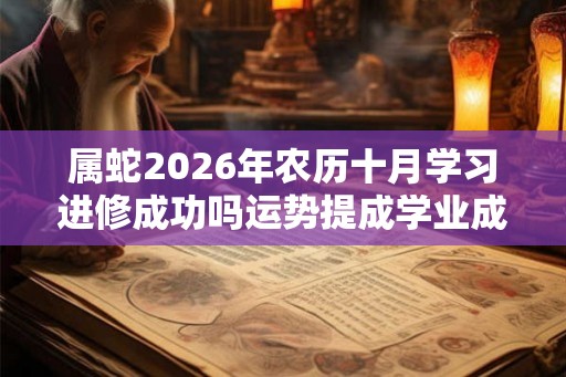 属蛇2026年农历十月学习进修成功吗运势提成学业成功