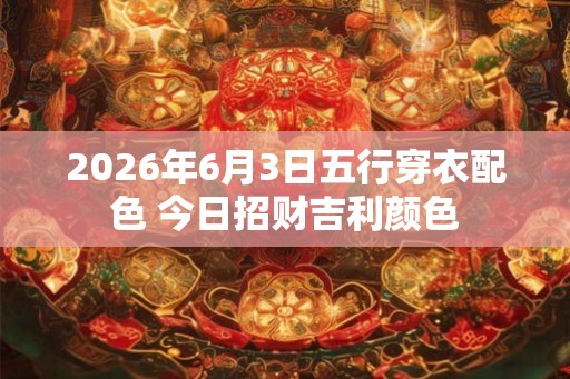 2026年6月3日五行穿衣配色 今日招财吉利颜色