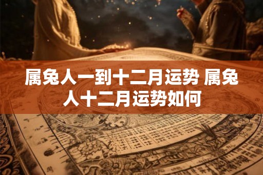 属兔人一到十二月运势 属兔人十二月运势如何