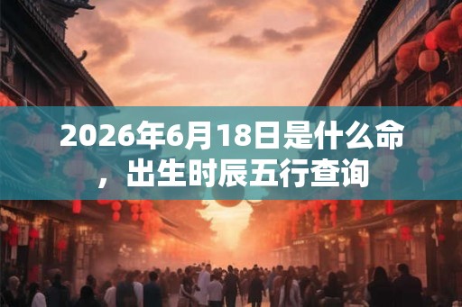 2026年6月18日是什么命,出生时辰五行查询 2026年6月18日是什么命,出生时辰五行查询