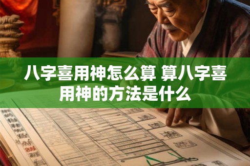 八字喜用神怎么算 算八字喜用神的方法是什么