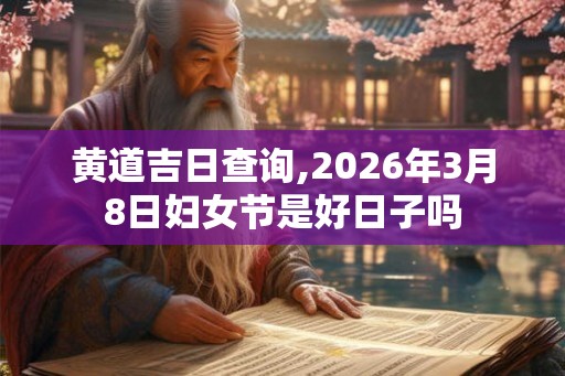 黄道吉日查询,2026年3月8日妇女节是好日子吗 黄道吉日查询,2026年3月8日妇女节是好日子吗