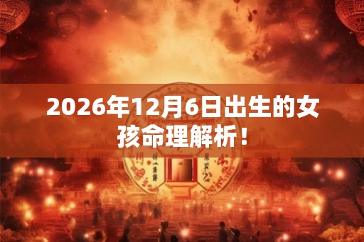2026年12月6日出生的女孩命理解析！