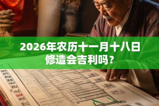 2026年农历十一月十八日修造会吉利吗? 2026年农历十一月十八日修造会吉利吗?