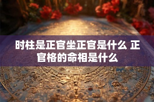 时柱是正官坐正官是什么 正官格的命相是什么 时柱是正官坐正官是什么 正官格的命相是什么