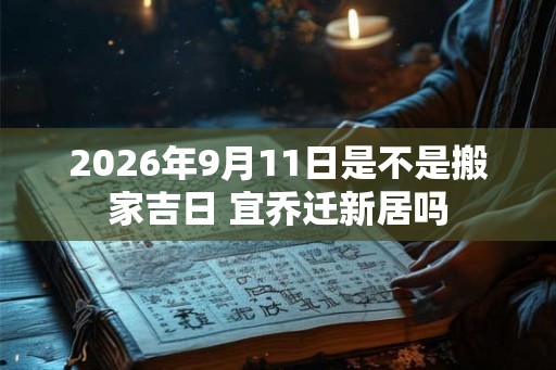 2026年9月11日是不是搬家吉日 宜乔迁新居吗