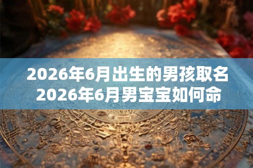 2026年6月出生的男孩取名 2026年6月男宝宝如何命名