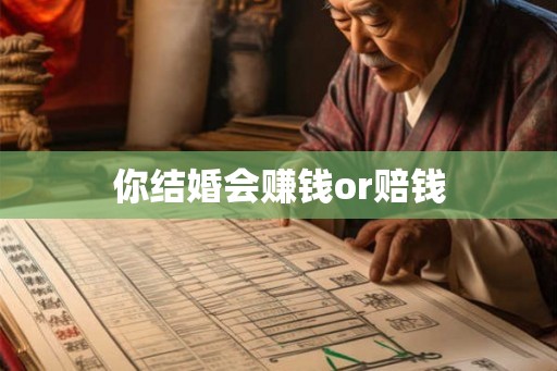 你结婚会赚钱or赔钱
