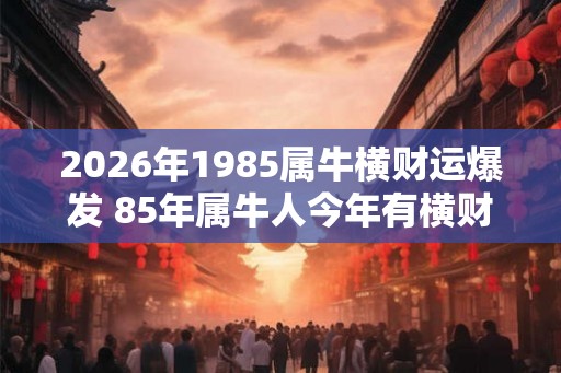 2026年1985属牛横财运爆发 85年属牛人今年有横财吗 2026年1985属牛横财运爆发 85年属牛人今年有横财吗