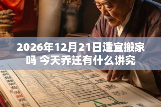 2026年12月21日适宜搬家吗 今天乔迁有什么讲究 2026年12月21日适宜搬家吗 今天乔迁有什么讲究