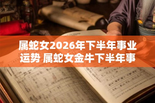 属蛇女2026年下半年事业运势 属蛇女金牛下半年事业预测