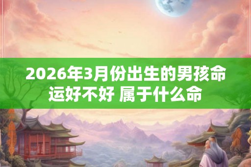 2026年3月份出生的男孩命运好不好 属于什么命 2026年3月份出生的男孩命运好不好 属于什么命