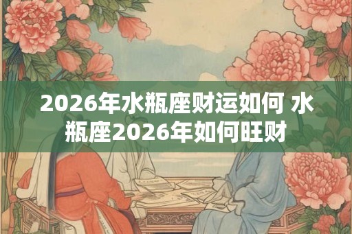 2026年水瓶座财运如何 水瓶座2026年如何旺财 2026年水瓶座财运如何 水瓶座2026年如何旺财