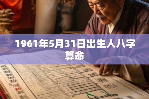 1961年5月31日出生人八字算命