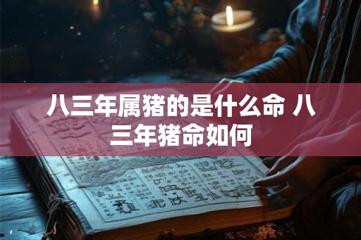 八三年属猪的是什么命 八三年猪命如何 八三年属猪的是什么命 八三年猪命如何