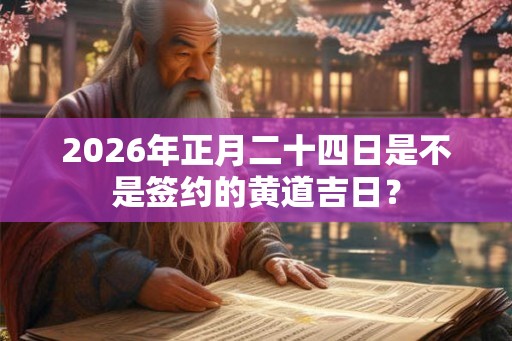 2026年正月二十四日是不是签约的黄道吉日？
