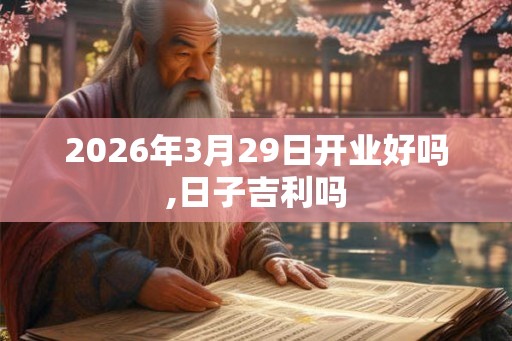 2026年3月29日开业好吗,日子吉利吗 2026年3月29日开业好吗,日子吉利吗
