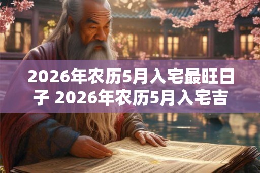 2026年农历5月入宅最旺日子 2026年农历5月入宅吉日是哪天