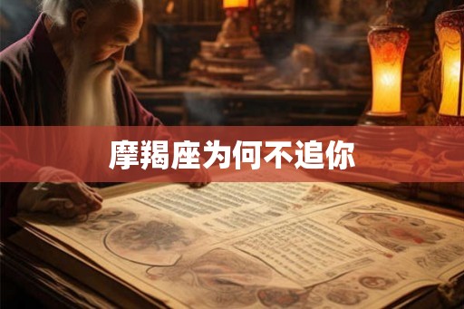 摩羯座为何不追你
