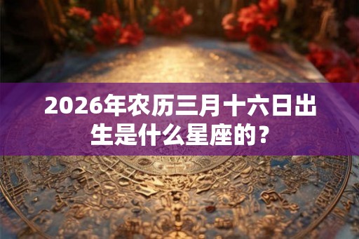 2026年农历三月十六日出生是什么星座的？