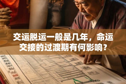 交运脱运一般是几年,命运交接的过渡期有何影响? 交运脱运一般是几年,命运交接的过渡期有何影响?