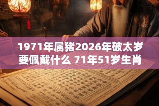 1971年属猪2026年破太岁要佩戴什么 71年51岁生肖猪犯太岁怎么化解 1971年属猪2026年破太岁要佩戴什么 71年51岁生肖猪犯太岁怎么化解