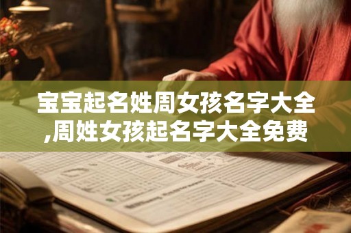 宝宝起名姓周女孩名字大全,周姓女孩起名字大全免费