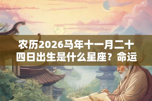 农历2026马年十一月二十四日出生是什么星座？命运运势如何？