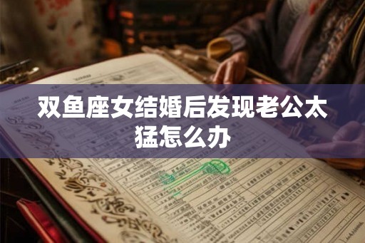 双鱼座女结婚后发现老公太猛怎么办