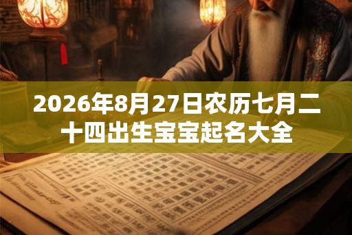 2026年8月27日农历七月二十四出生宝宝起名大全