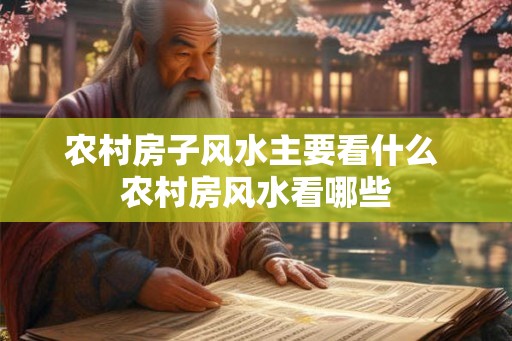农村房子风水主要看什么 农村房风水看哪些