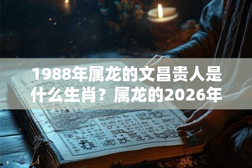 1988年属龙的文昌贵人是什么生肖？属龙的2026年贵人是什么生肖？