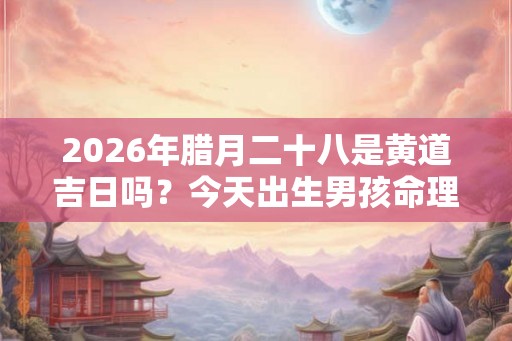2026年腊月二十八是黄道吉日吗？今天出生男孩命理