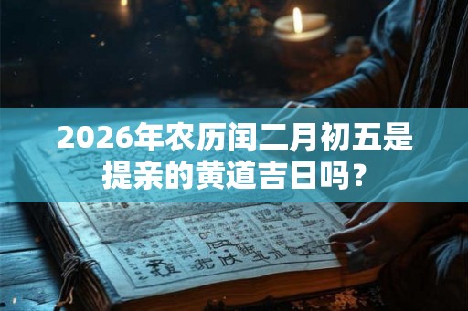 2026年农历闰二月初五是提亲的黄道吉日吗？
