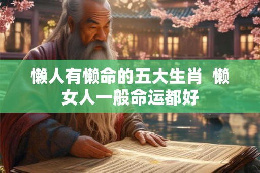 懒人有懒命的五大生肖  懒女人一般命运都好