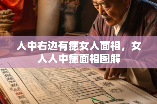 人中右边有痣女人面相，女人人中痣面相图解