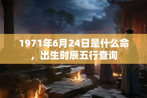 1971年6月24日是什么命，出生时辰五行查询