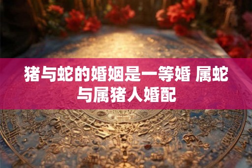 猪与蛇的婚姻是一等婚 属蛇与属猪人婚配